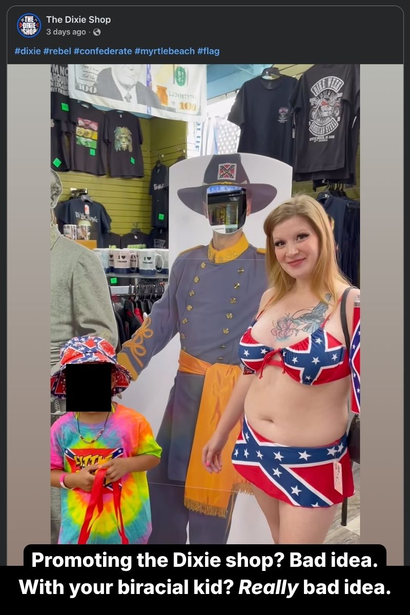 Promoting-the-Dixie-shop-Bad-idea.-With-your-biricial-kid-Really-bad-idea